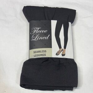 Gold Medal Black Fleece Lined Seamless Leggings lg/XL